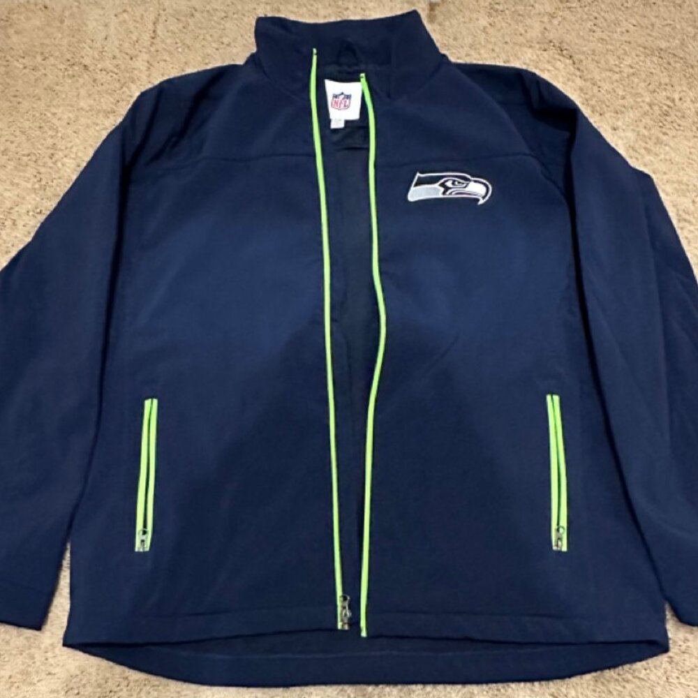Seattle Seahawks Full Zip Men's G-III Soft Shell Jacket Size XL Carl Banks
